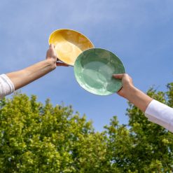 Prato Fundo Verde Porcelana Cozinha 21 X 21 X 4 Cm (6 unidades)