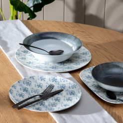 Alternative view of Prato Raso Azul-Branco Porcelana 26 X 26 X 3 Cm (6 unidades)