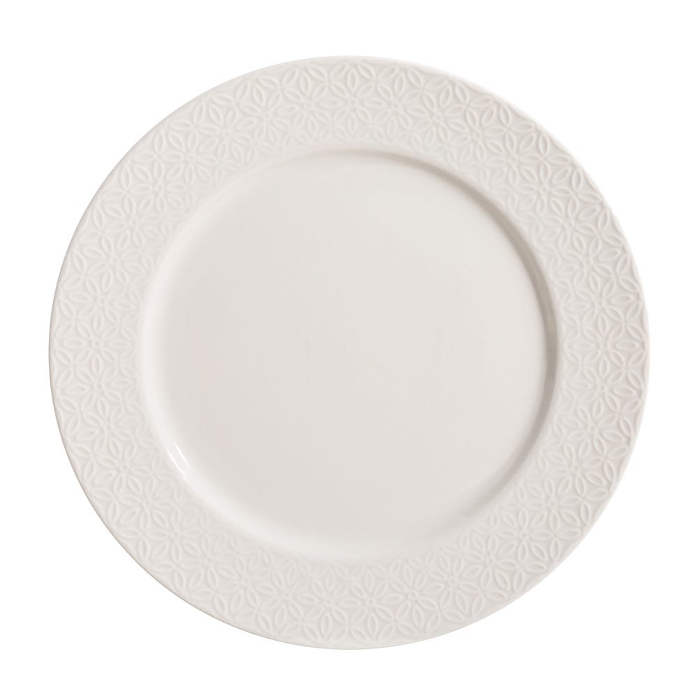 Prato Raso Branco Porcelana Cozinha 27 X 27 X 2