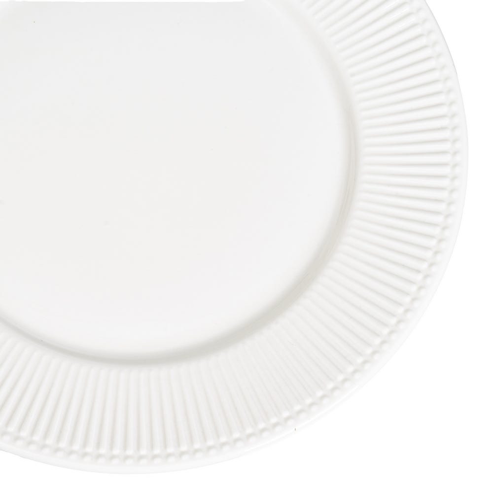 Prato Raso Lines Porcelana Branco 27 X 27 X 2 Cm (4 unidades) - Image 2