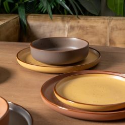 Alternative view of Prato Raso Ocre Stoneware Cozinha 27 X 27 X 3 Cm (1 unidade)