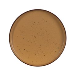 Prato Raso Ocre Stoneware Cozinha 27 X 27 X 3 Cm (1 unidade)