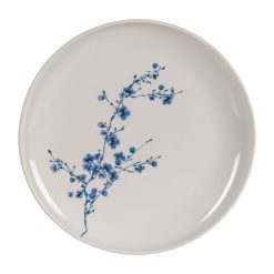 Prato Raso Oriental Branco-Azul 26