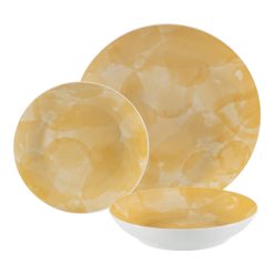 Alternative view of Prato Sobremesa Mostarda Porcelana 20 X 20 X 2 Cm (6 unidades)