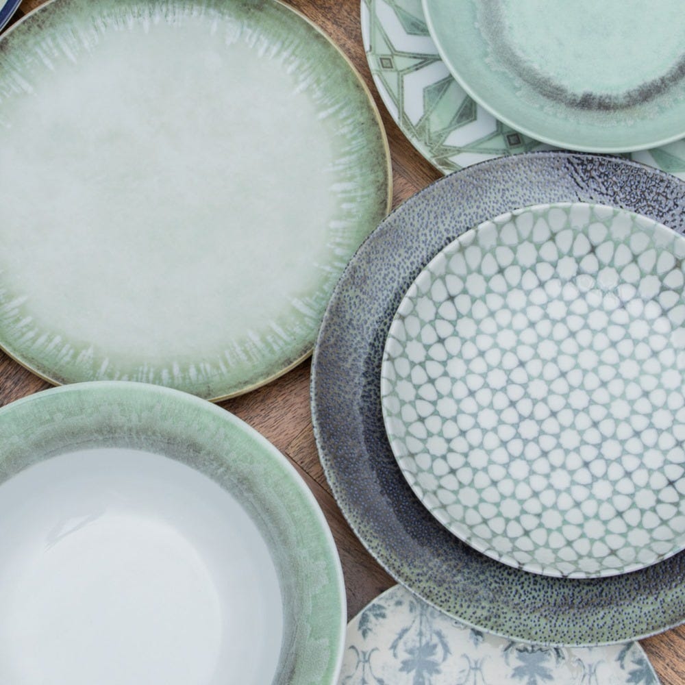 Prato Sobremesa Verde Porcelana Cozinha 20 X 20 X 2,50 Cm (6 unidades) - Image 3