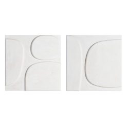 Quadrado 2/M Em Mdf Branco - Decoração. 80 X 7,50 X 80 Cm (2 Unidades)