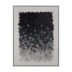 Quadro Abstrato Branco-Preto Ps-Tela 90 X 120 Cm