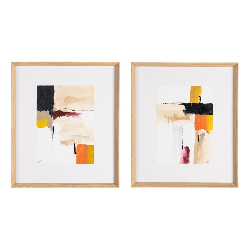 Quadro Abstrato Para Pintura 2/M 52 X 4 X 62 Cm (2 Unidades)