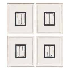 Quadro Abstrato Para Pintura 4/M 44 X 50 Cm (4 Unidades)