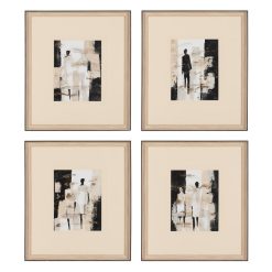 Quadro Abstrato Para Pintura 4/M 44 X 50 Cm (4 Unidades)