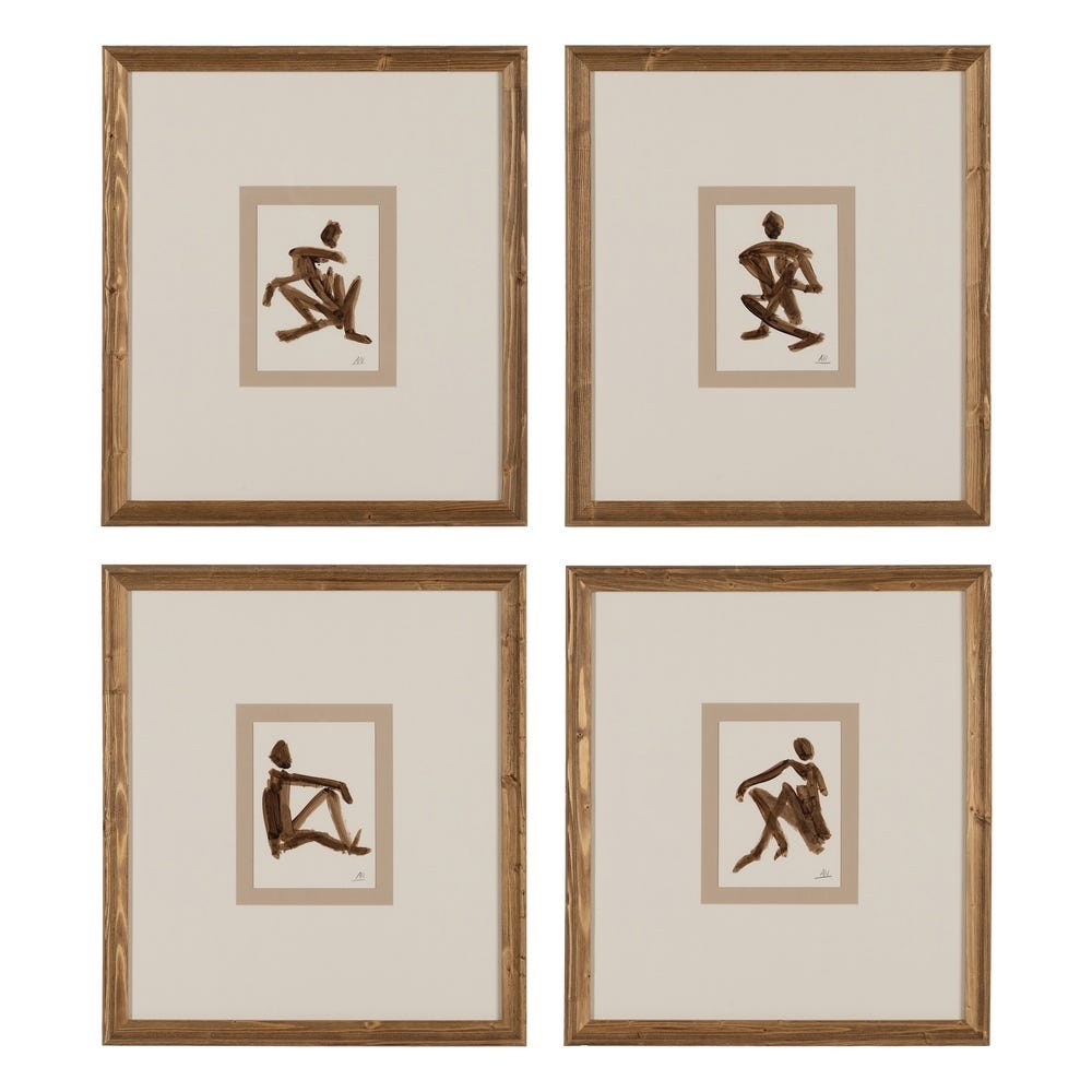 Quadro Abstrato Para Pintura 4/M 44 X 50 Cm (4 Unidades)