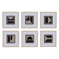 Quadro Abstrato Para Pintura, 6 Unidades, 40 X 40 Cm (6 Unidades)