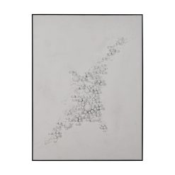 Quadro Abstrato Quadrado Branco Em Tela Ps, 90 X 120 Cm