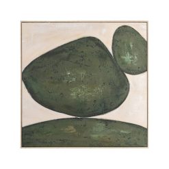 Quadro Bege-Verde Pintura Abstrata 100 X 4,50 X 100 Cm