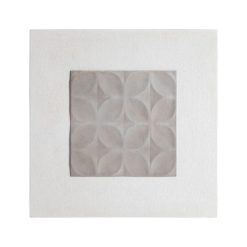 Quadro Branco-Cinza Mdf- Decoração. 80X4X80Cm