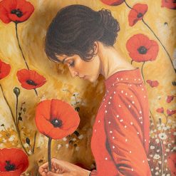 Alternative view of Quadro De Mulher Impresso Em Madeira E Vidro, 43 X 3,50 X 63 Cm