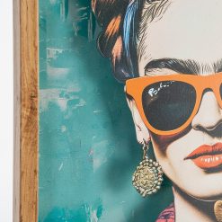 Alternative view of Quadro De Mulher Impresso Em Madeira E Vidro, 43 X 3,50 X 63 Cm