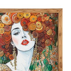 Alternative view of Quadro De Mulher Impresso Em Madeira E Vidro, 43 X 3,50 X 63 Cm