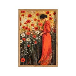 Quadro De Mulher Impresso Em Madeira E Vidro, 43 X 3,50 X 63 Cm