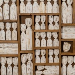 Alternative view of Quadro De Parede Com Figuras Em Madeira Marrom, 120 X 164 X 6 Cm