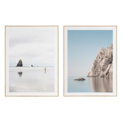 Quadro De Praia 2/M Impressão Em Madeira 61,50 X 3,51 X 81 Cm (2 Unidades)