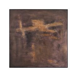 Quadro Decorativo Em Tela Marrom. 120 X 5,20 X 120 Cm