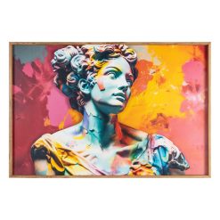 Quadro Decorativo Impresso Em Madeira E Vidro, 123 X 3,50 X 83 Cm