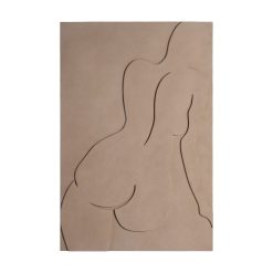 Quadro Em Mdf Bege - Decoração. 80 X 4,50 X 120 Cm