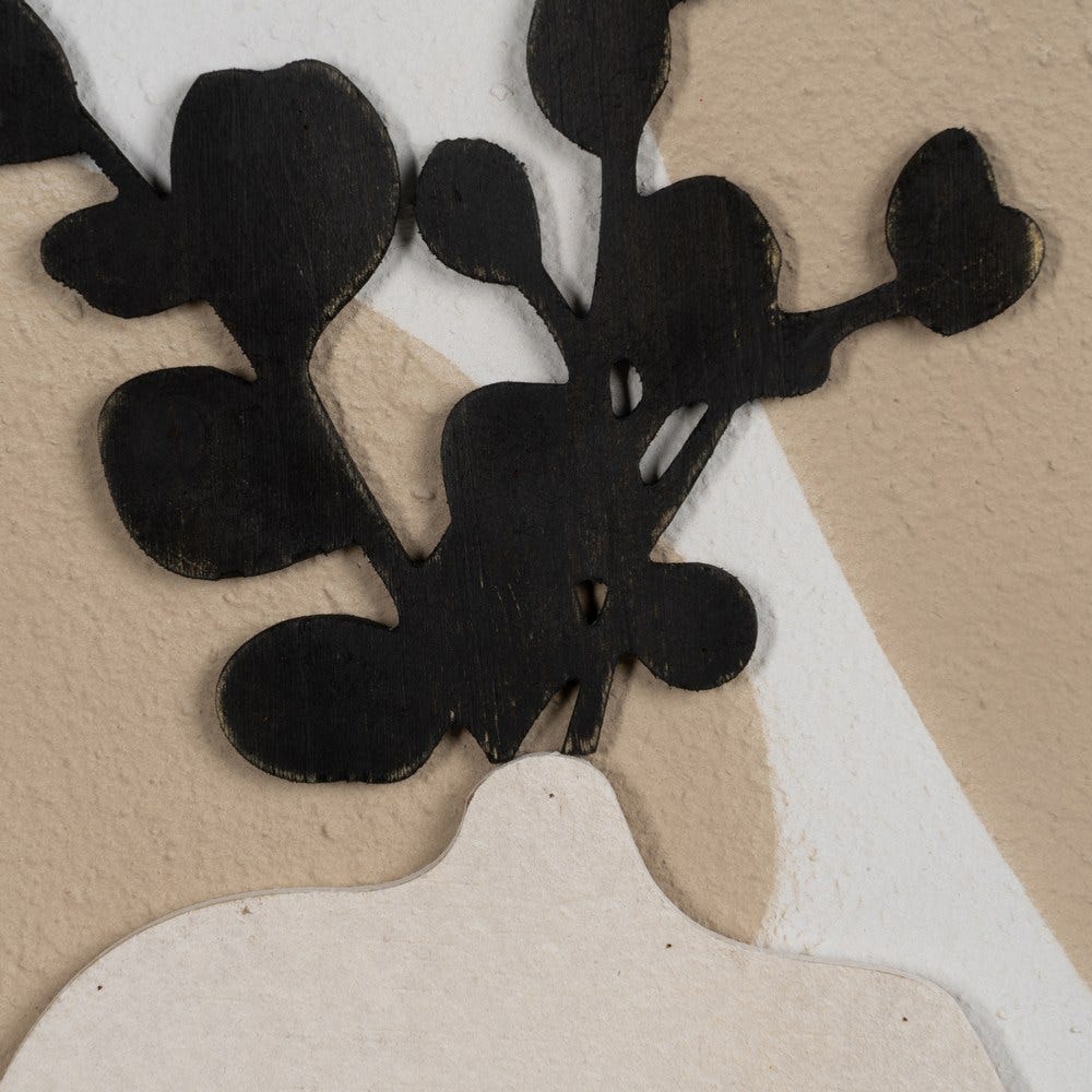 Quadro Jarrá 2/M Mdf-Madeira Decoração. 40 X 2 X 40 Cm (2 Unidades) - Image 3