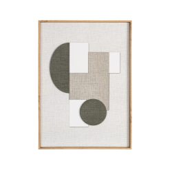 Alternative view of Quadro Misto Com Entalhes E Estampas 2/M Verde 52 X 3,50 X 72 Cm (2 Unidades)