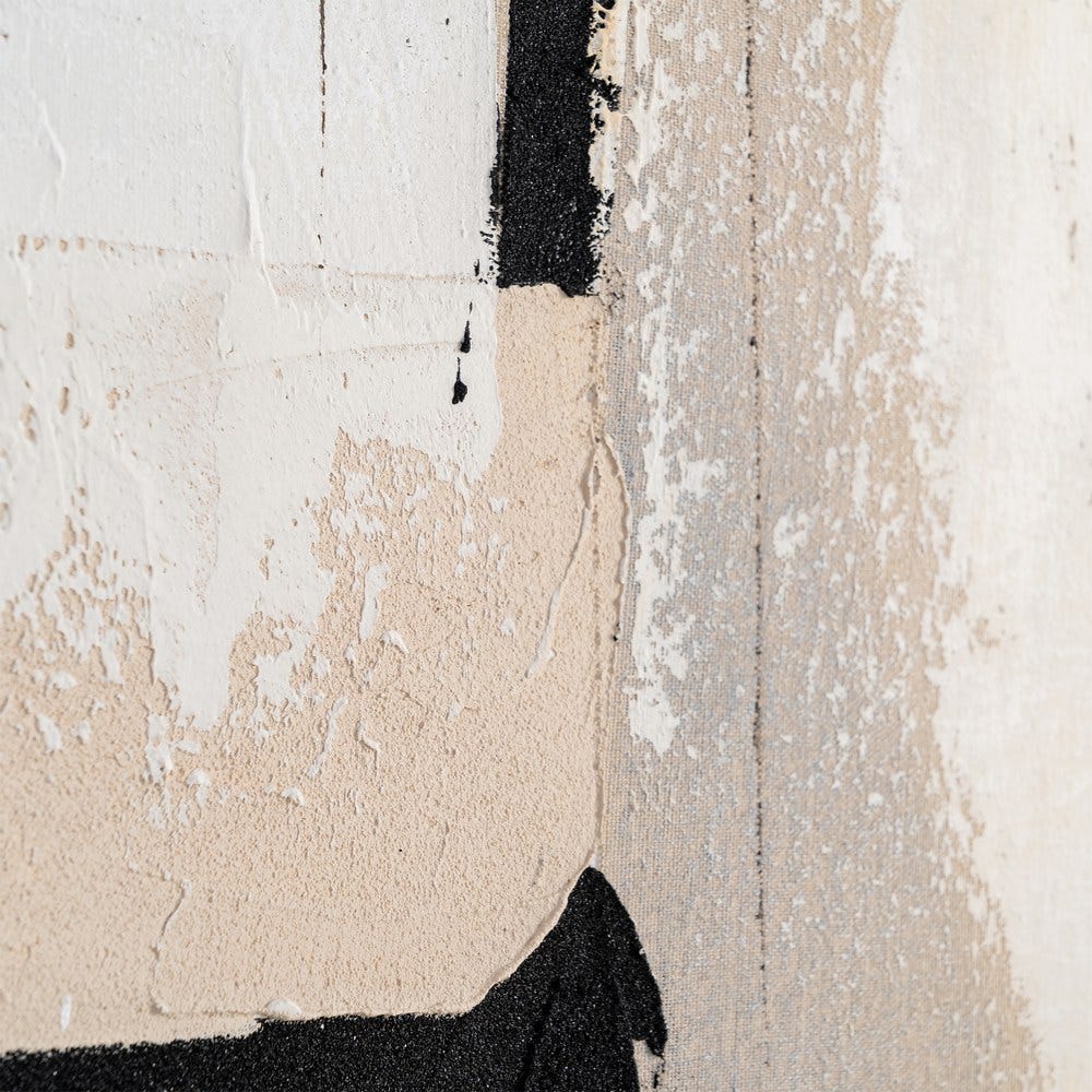 Quadro Pintura Bege-Preto-Branco 90 X 4,50 X 120 Cm - Image 2