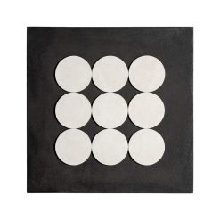 Quadro Preto-Branco Mdf- Decoração. 80X4X80Cm