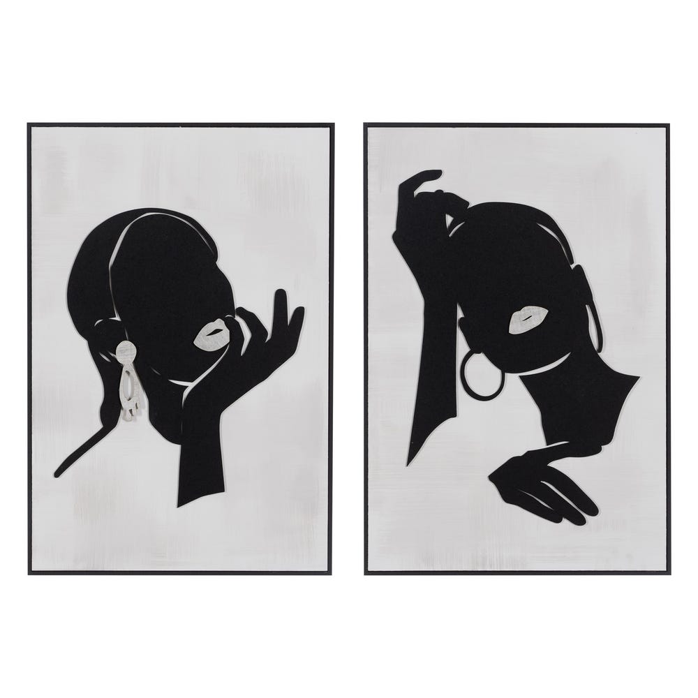 Quadro Relevo 2/M Madeira Decoração. 40 X 60 Cm (2 Unidades)