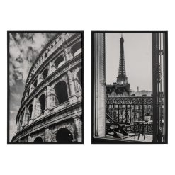 Quadro Stampato 2/M Marrom Madeira 40 X 3 X 60 Cm (2 Unidades)