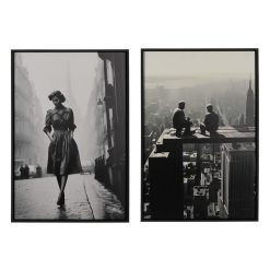 Quadro Stampato 2/M Marrom Madeira 40 X 3 X 60 Cm (2 Unidades)