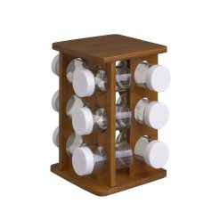 S/12 Porta Condimento Bambu Nogueira 15 X 15 X 23 Cm (2 unidades)