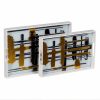 S/2 Bandejas Abstrato Pvc-Espelho 45 X 31 X 4