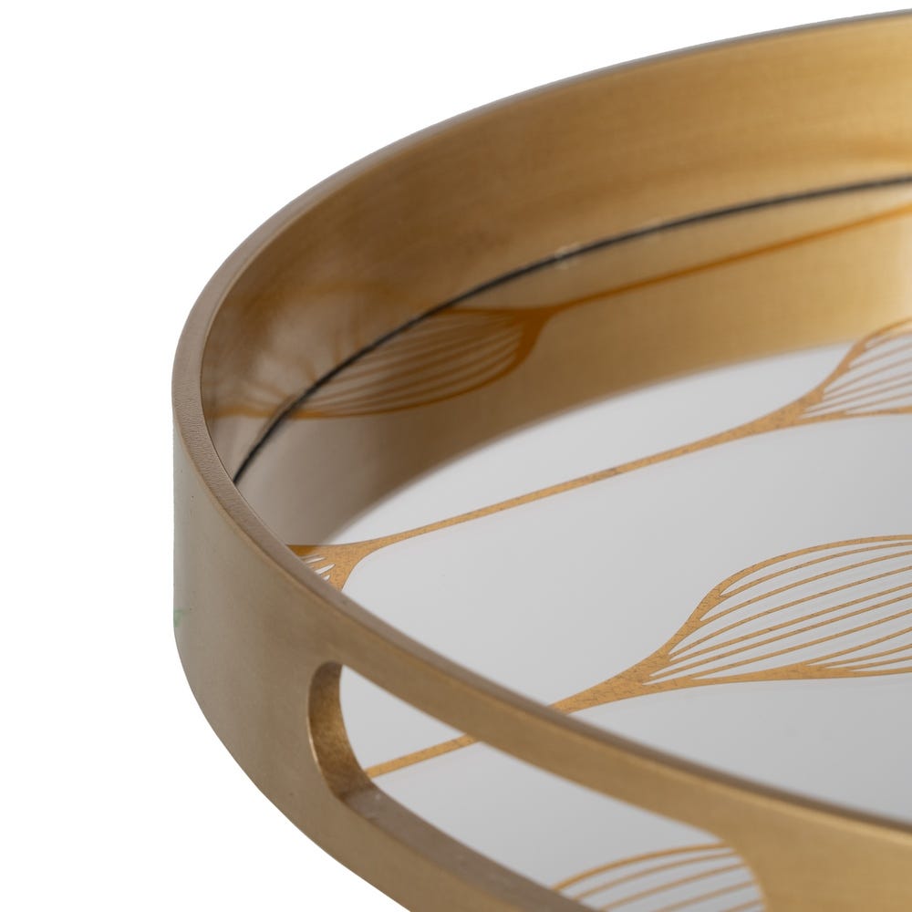 S/2 Bandejas Silver Gold- Pvc-Espelho 42 X 42 X 4,20 Cm (1 unidade) - Image 3