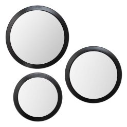 S/3 Espelho Marrom Metal-Cristal 84,50 X 7 X 84,50 Cm