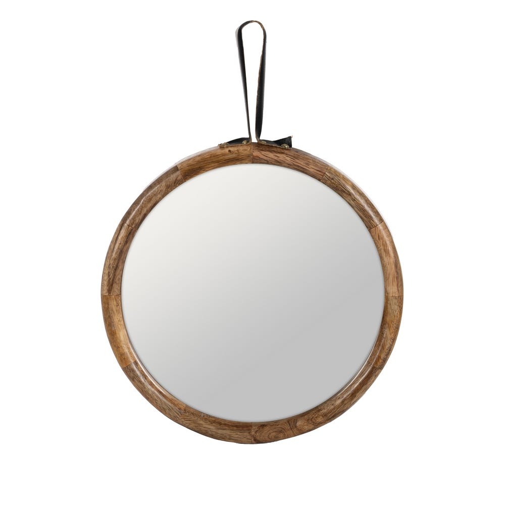 S/3 Espelho Natural Madeira Manga 30 X 2,50 X 30 Cm - Image 2