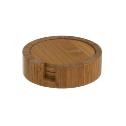 Alternative view of S/4 Porta-Copos Bambu Nogueira 11 X 11 X 3 Cm (2 unidades)