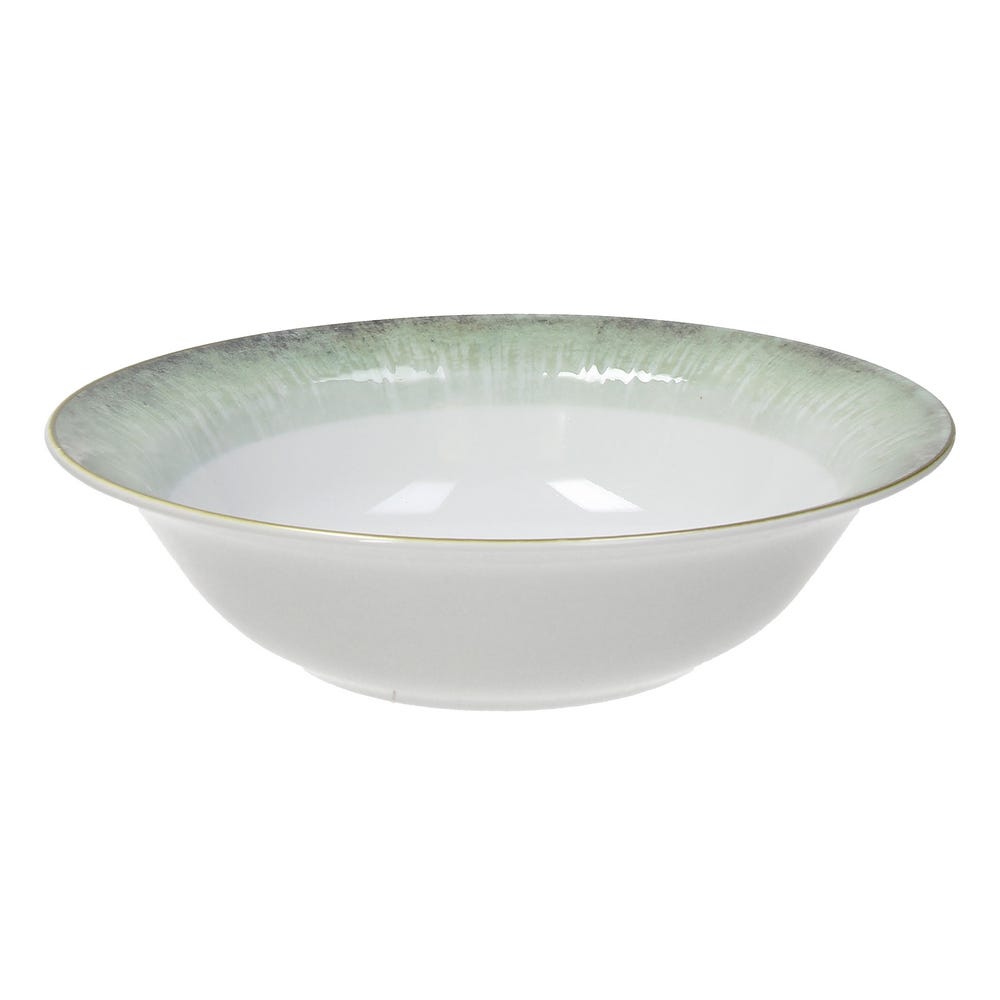 Saladeira Verde Porcelana Cozinha 25 X 25 X 6