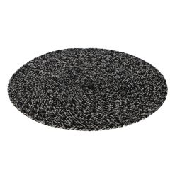 Alternative view of Salvamantel Trenzado Negro-Blanco 38 X 38 Cm (4 unidades)