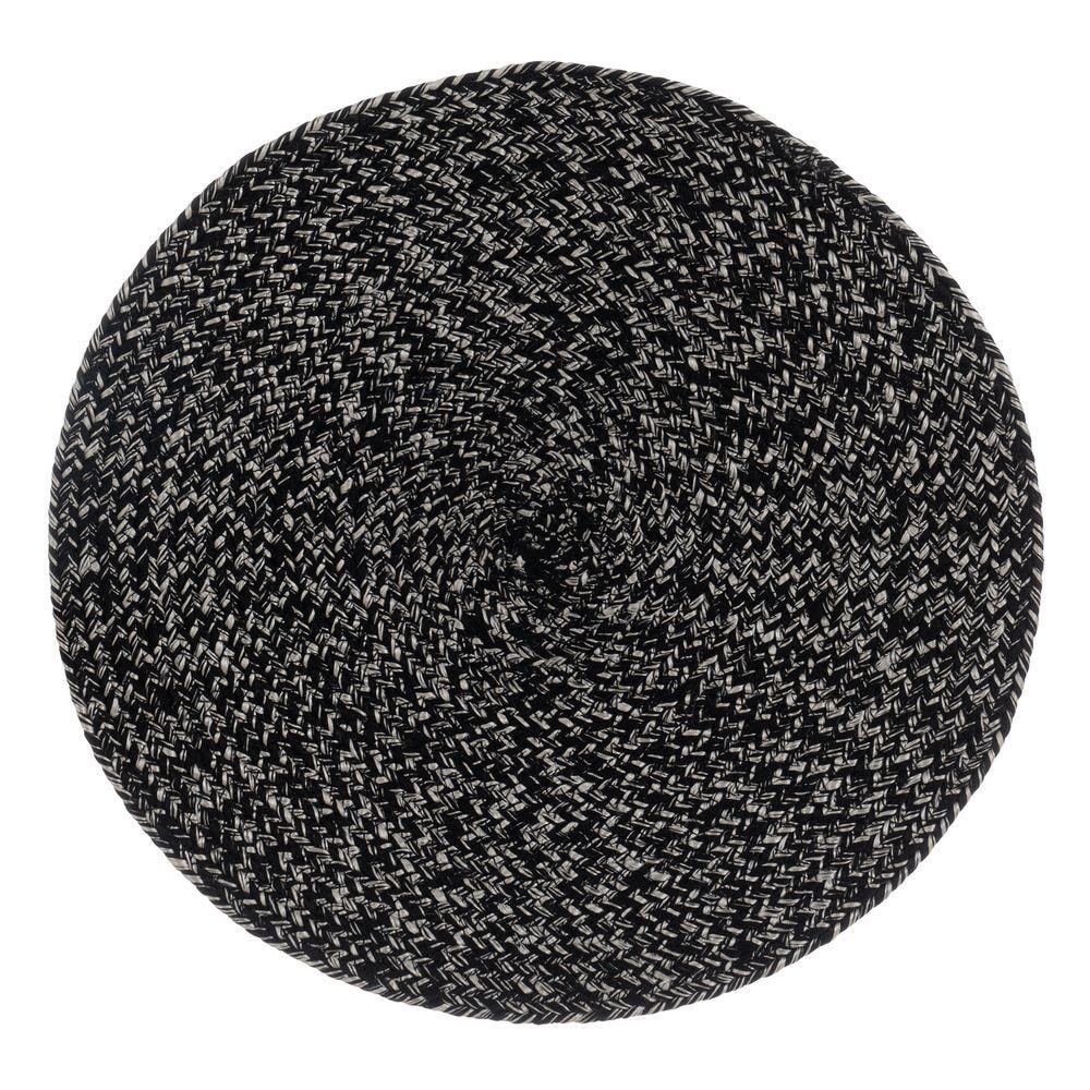 Salvamantel Trenzado Negro-Blanco 38 X 38 Cm (4 unidades)