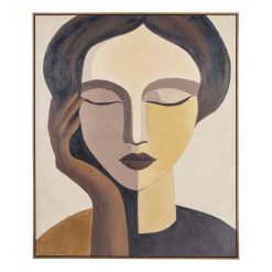 Tela Decorativa Com Imagem De Rosto Impressa. 100 X 4 X 120 Cm