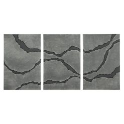 Tríptico Relevo Canvas Decoração. 240X120Cm