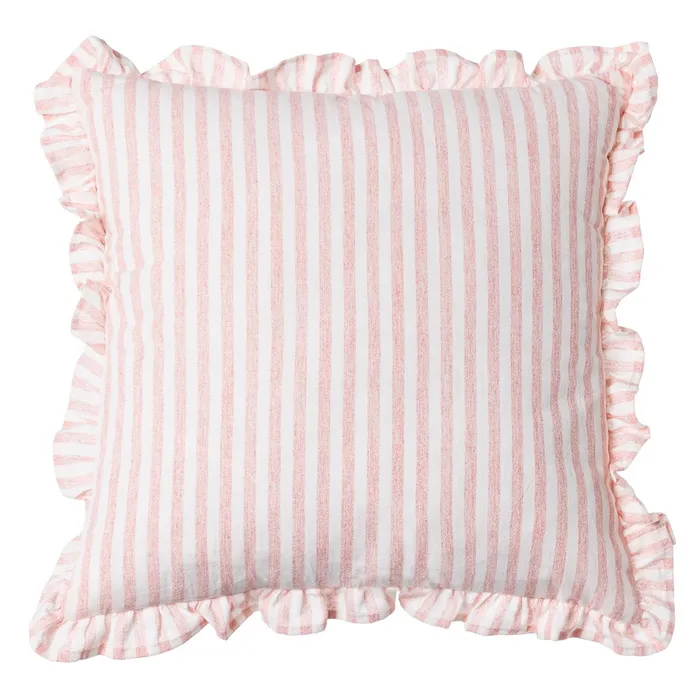 Almofada Listras Rosa Algodão 43x43 cm (2 unidades)