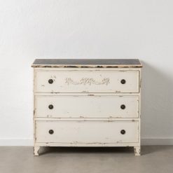 Aparador Branco Escovado Madeira 105 X 50 X 87