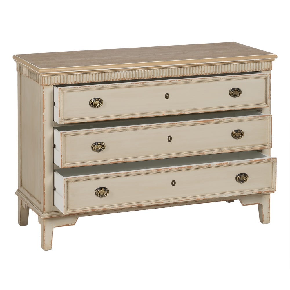 Aparador Madeira Natural-Creme 119,50 x 44,50 x 84 cm - Image 4