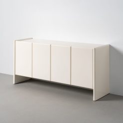 Aparador com acabamento em mármore creme laqueado - Dmf